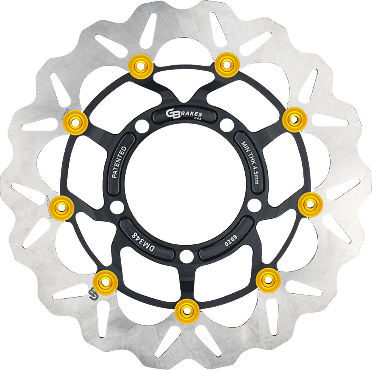 GBRAKES Front GBDU041 Brake Rotor – High-Performance 420 High-Carbon Stainless Steel for Sportbikes and VTWIN Builds