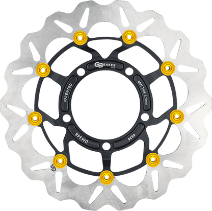 GBRAKES Front GBDU041 Brake Rotor – High-Performance 420 High-Carbon Stainless Steel for Sportbikes and VTWIN Builds