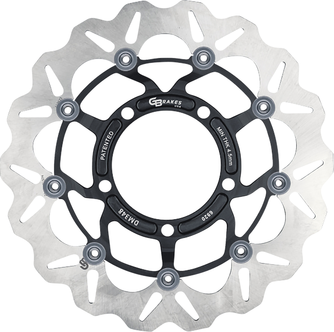 GBRAKES Front GBDU041 Brake Rotor – High-Performance 420 High-Carbon Stainless Steel for Sportbikes and VTWIN Builds