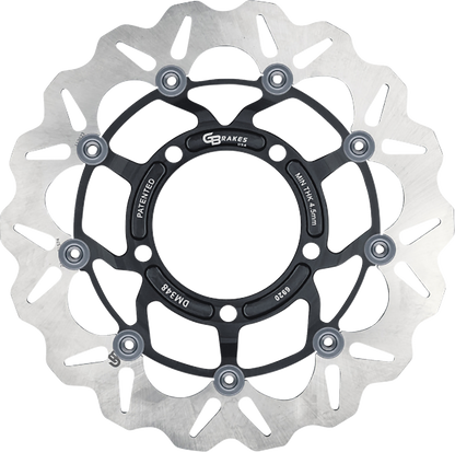 GBRAKES Front GBDU041 Brake Rotor – High-Performance 420 High-Carbon Stainless Steel for Sportbikes and VTWIN Builds