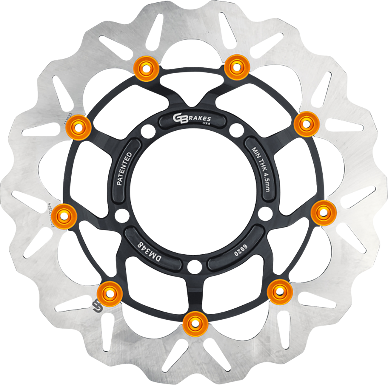 GBRAKES Front GBDU041 Brake Rotor – High-Performance 420 High-Carbon Stainless Steel for Sportbikes and VTWIN Builds