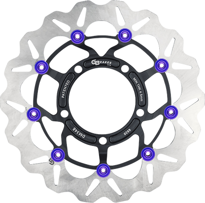 GBRAKES Front GBDU041 Brake Rotor – High-Performance 420 High-Carbon Stainless Steel for Sportbikes and VTWIN Builds