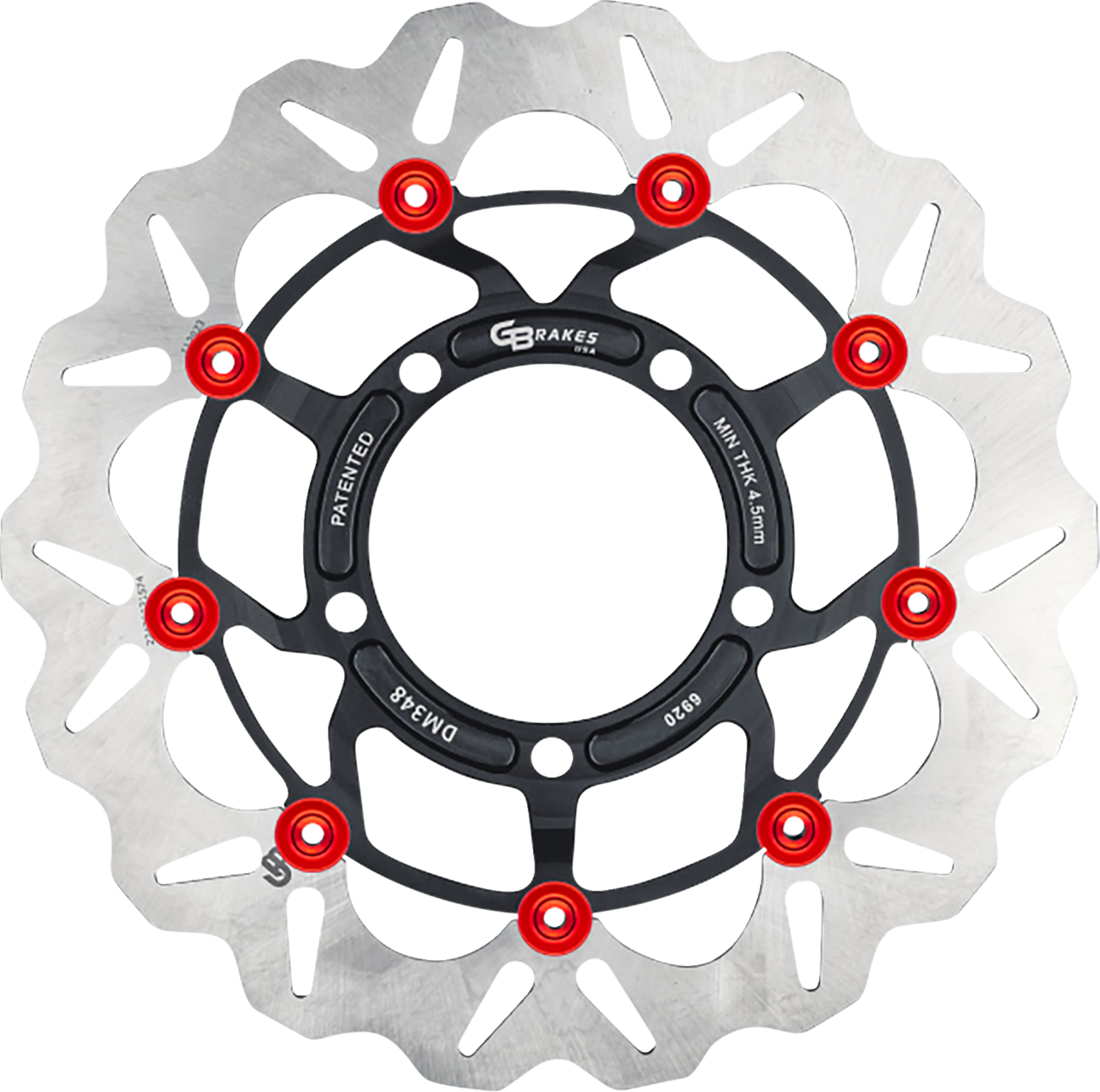 GBRAKES Front GBDU041 Brake Rotor – High-Performance 420 High-Carbon Stainless Steel for Sportbikes and VTWIN Builds