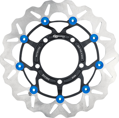 GBRAKES Front GBDU041 Brake Rotor – High-Performance 420 High-Carbon Stainless Steel for Sportbikes and VTWIN Builds