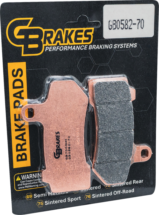 GBRAKES Sintered Brake Pads GB0582-70 for Motorcycle Front and Rear
