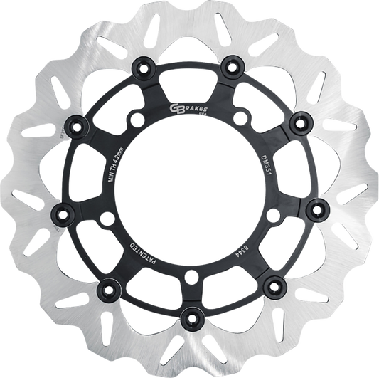 GBRAKES Front GBDU038 Brake Rotor for High-Performance Sportbikes and V-Twin Builds