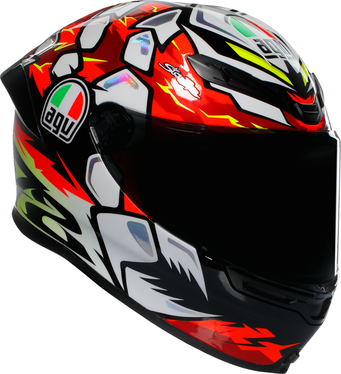 AGV K6 S Bezzecchi 2024 motorcycle helmet in medium size, featuring sleek design and aerodynamic vents.