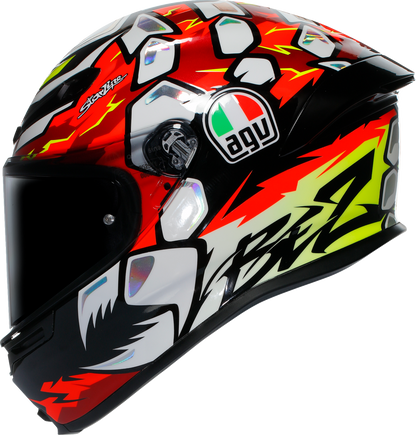 AGV K6 S Bezzecchi 2024 motorcycle helmet in 2XL, featuring a sleek design and vibrant graphics for rider safety.