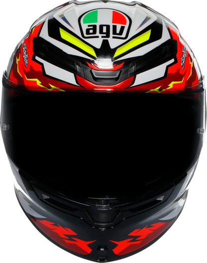 AGV K6 S Bezzecchi 2024 motorcycle helmet in 2XL size, featuring a sleek design and vibrant graphics for rider safety.