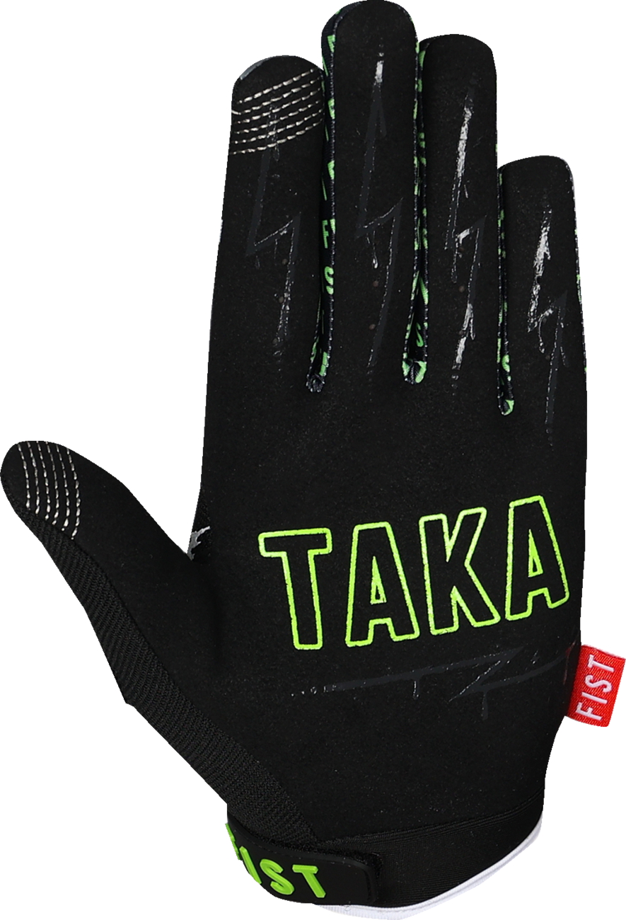 FIST Handwear strapped Taka Higashino Cali Roll gloves in 2XS with black straps and padded design for martial arts or training.