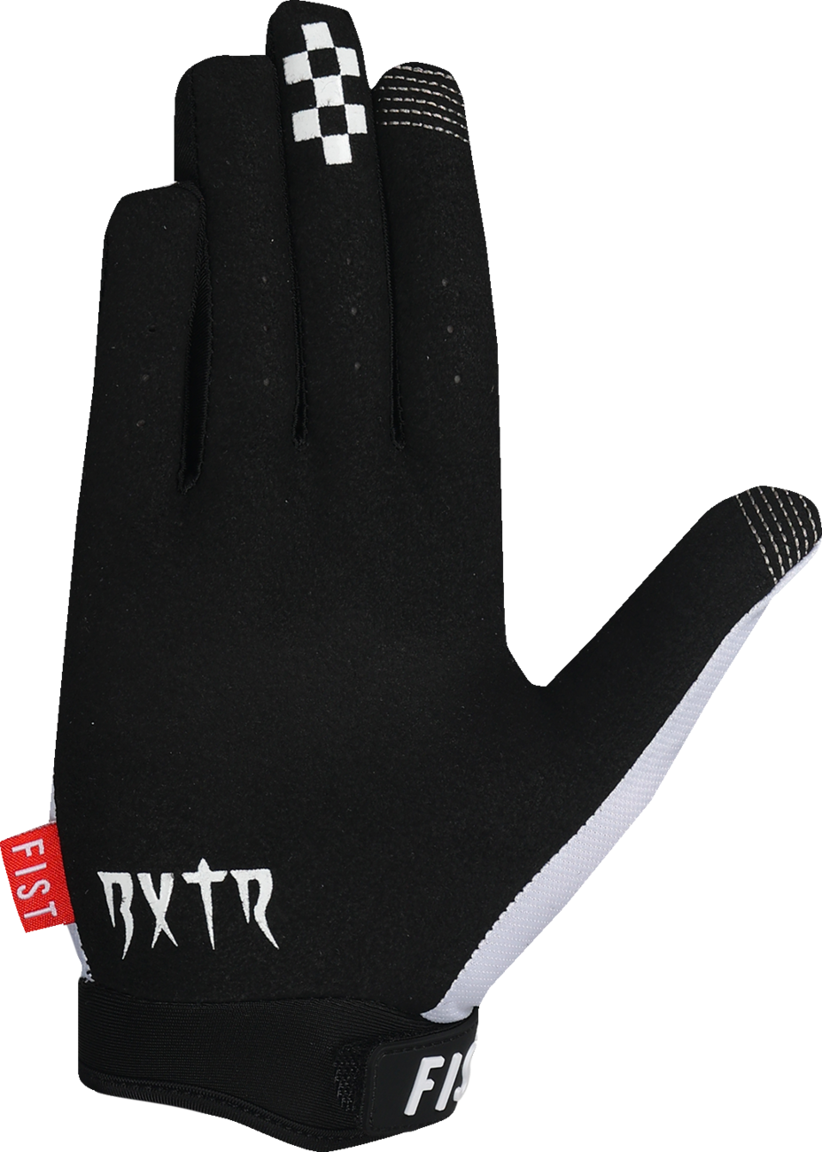 FIST HANDWEAR Strapped Baxter Maiwald Red Label Soaring Eagle Gloves in 2XS with strap details and vibrant red design.