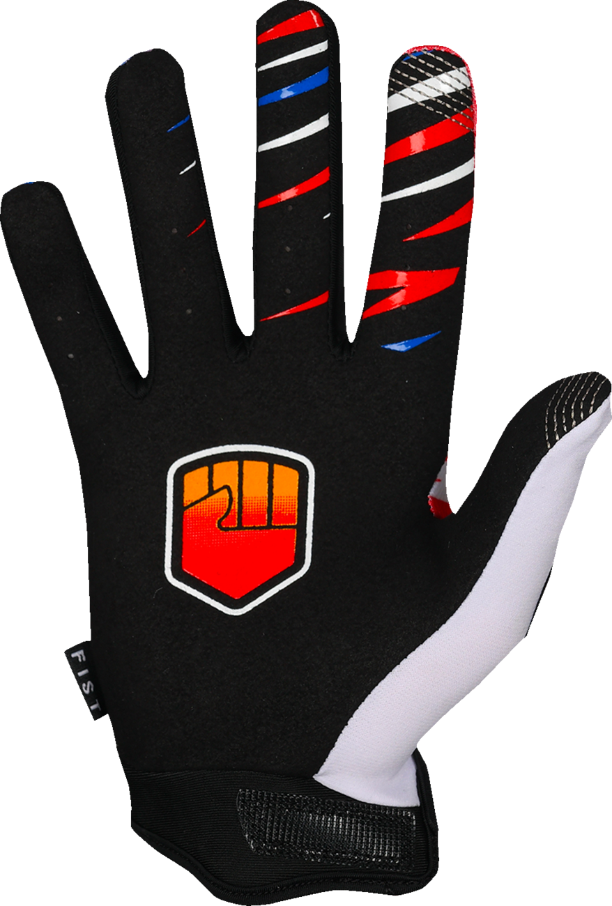 White FIST HANDWEAR Strapped 90's gloves with pre-curved Clarino® palm and Max Grip, shown in XL size.