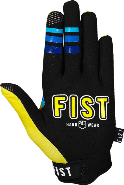 Yellow FIST HANDWEAR Strapped 90's gloves in 2XL size with adjustable straps, featuring a retro 90s design.
