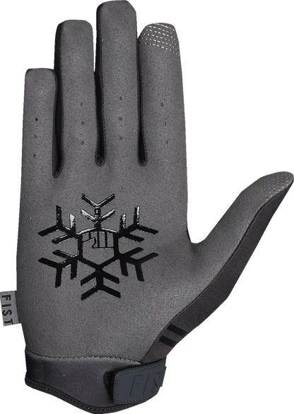 FIST HANDWEAR Phantom Frosty gloves in medium size, showcasing their textured winter knit design and snug fit.