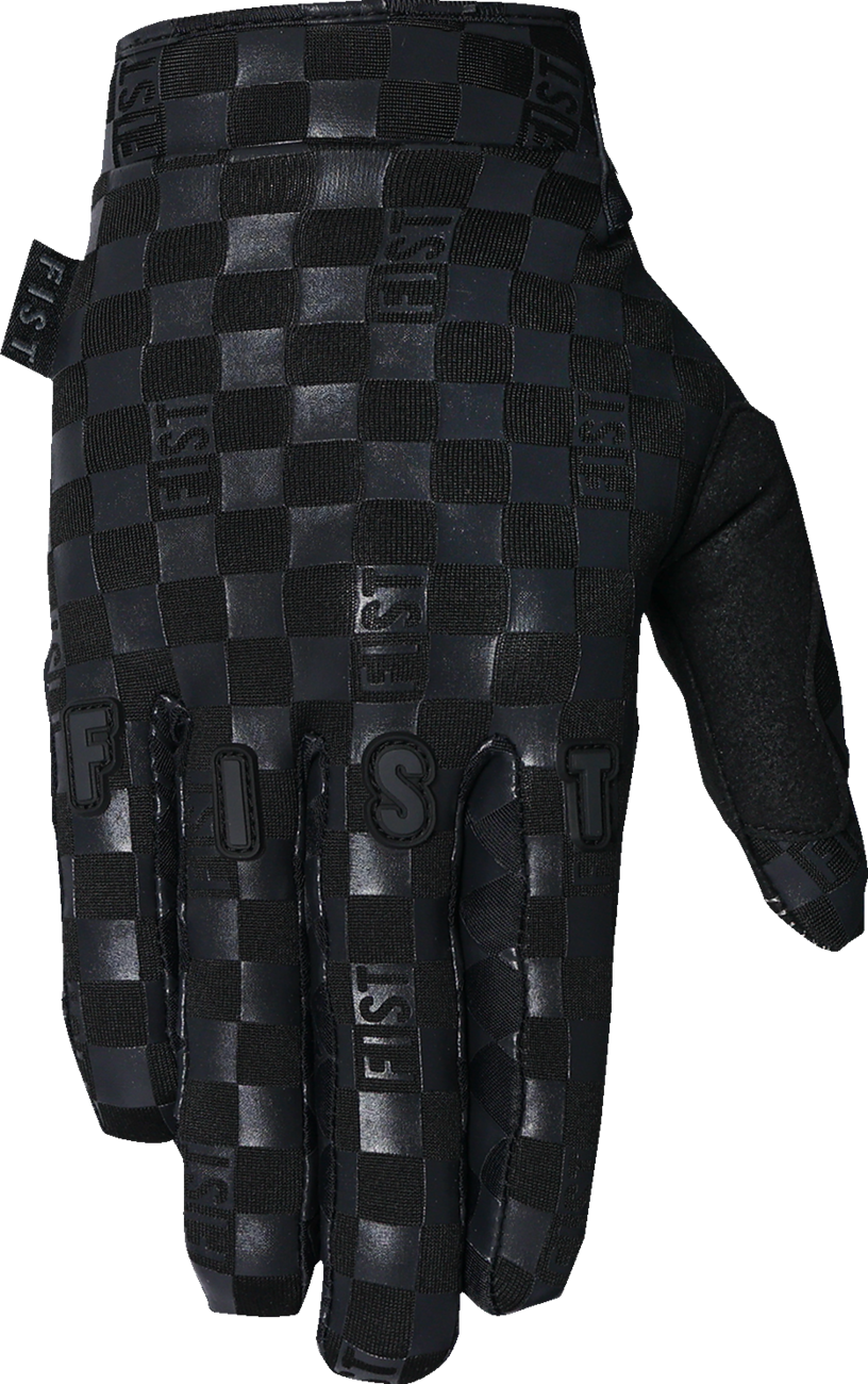 FIST HANDWEAR Chequer Frosty Gloves in black, XS size, featuring a checkered pattern and Frosty design for cold weather.