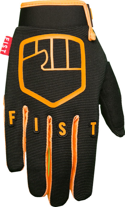 FIST HANDWEAR Strapped Robbie Maddison Red Label High Lighter Gloves large size, featuring red design and strap closure.