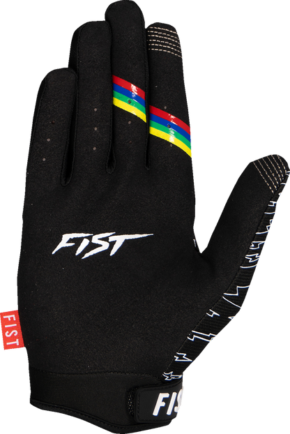 FIST HANDWEAR Youth Strapped Sam Hill Red Label The G.O.A.T. BMX gloves in red, showing the strap closure and branding details.