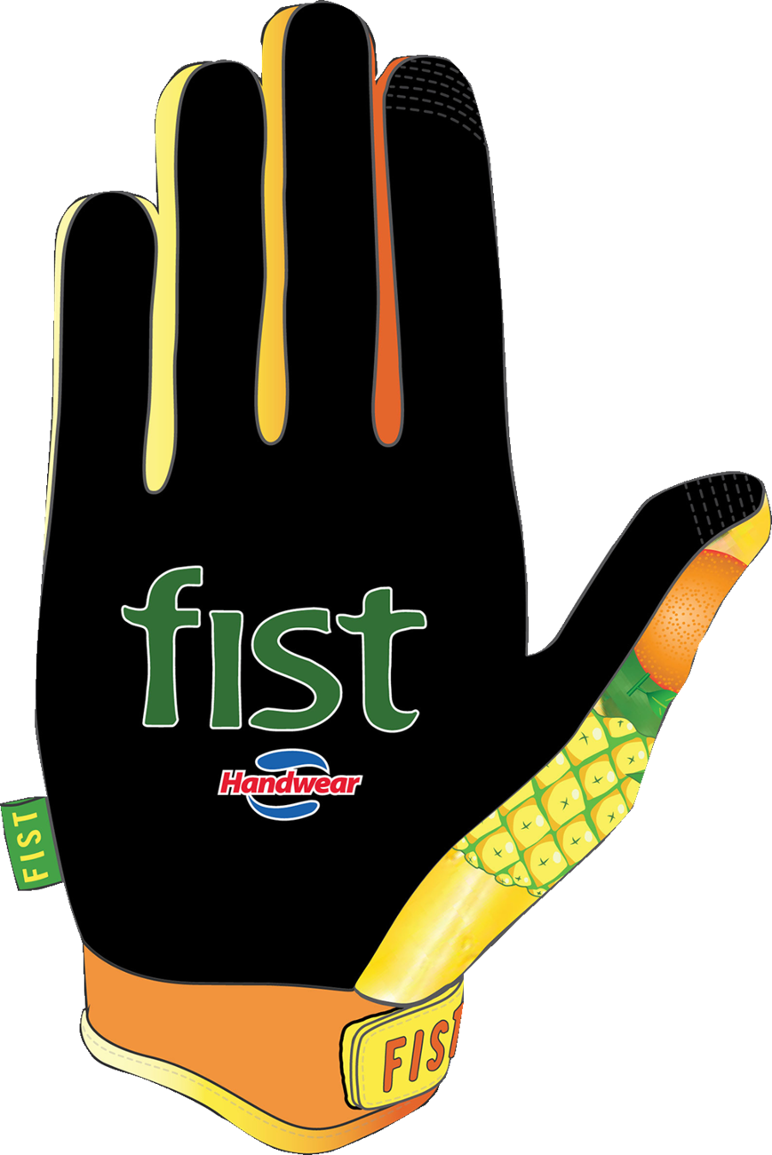 FIST Handwear Strapped Fruit Punch gloves in medium, with padded straps and vibrant fruit punch color for superior grip and comfort.