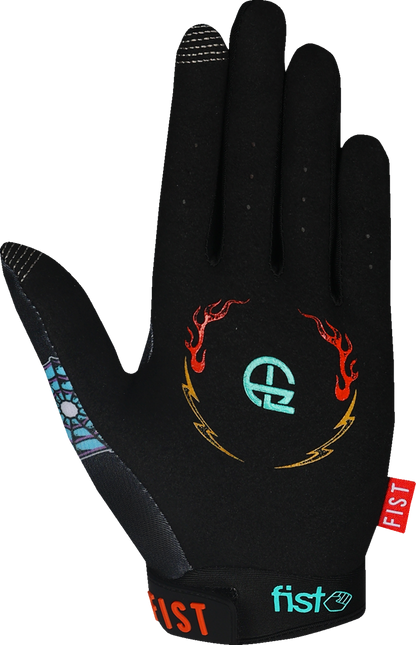 FIST HANDWEAR Strapped Greg Lutzka Red Label Panther gloves in 2XL, featuring red and black design with adjustable straps.