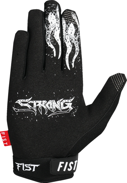 FIST HANDWEAR Strapped Jackson Strong Red Label XL gloves with red straps and padded design for weightlifting and fitness.