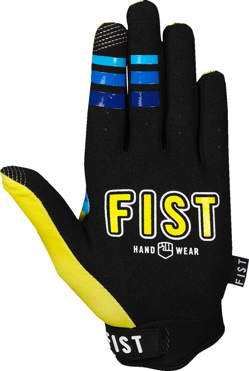 Yellow FIST HANDWEAR Strapped 90's gloves in size XS with strap detail, shown in image 5587222.