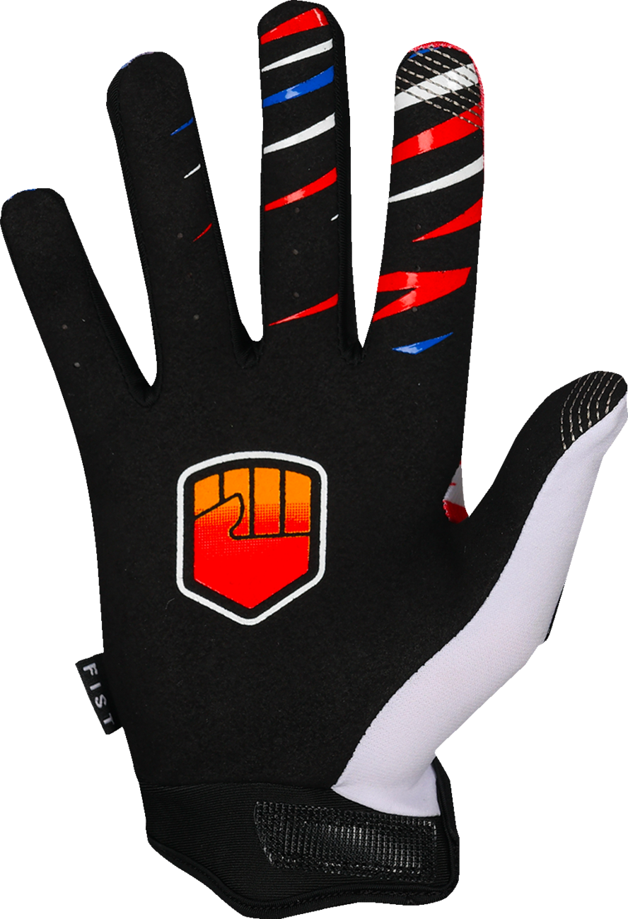 Red FIST Handwear Strapped 90's gloves in medium size, featuring a retro design and durable construction for active wear.