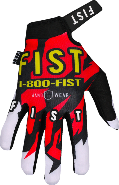 Red FIST Handwear Strapped 90's gloves in medium size, featuring retro style and durable design for casual or performance wear.
