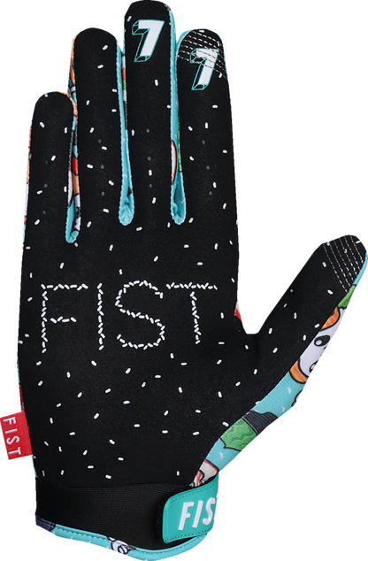 FIST HANDWEAR Strapped Saya Sakakibara Red Label Sushi Power Gloves in red, featuring adjustable straps and padded design.