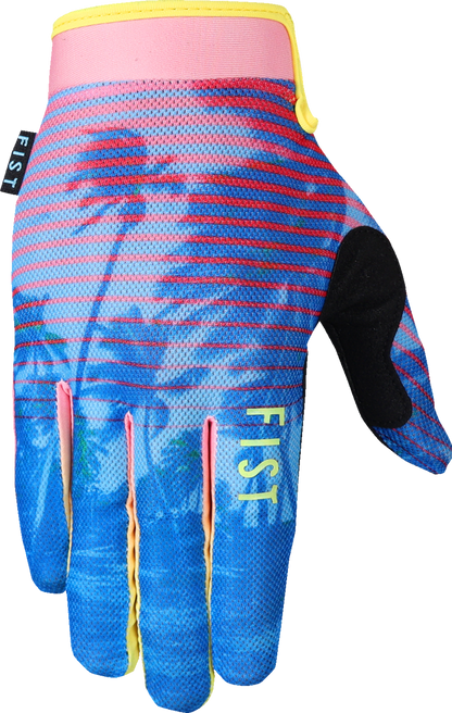 FIST HANDWEAR Breezer Tropical Breeze gloves in small size, featuring vibrant tropical print and lightweight fabric for outdoor activities.