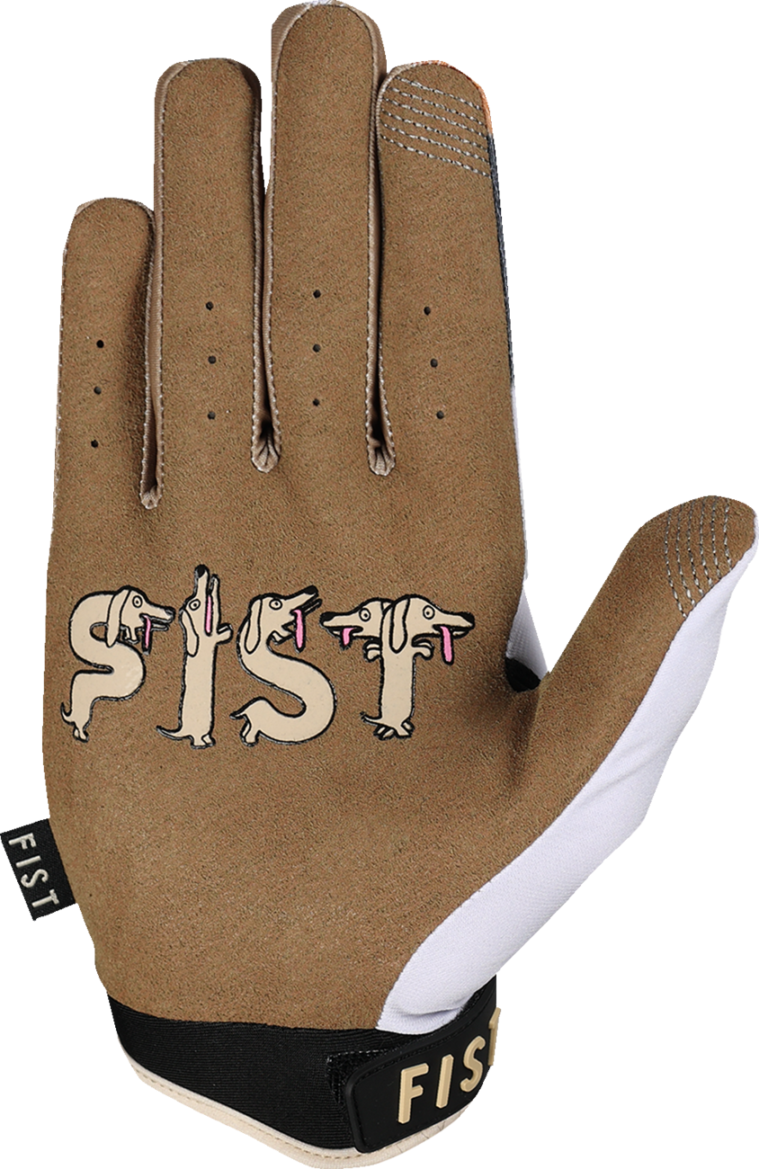 FIST Handwear youth strapped maise and pearl gloves, 2XS size, featuring padded design and adjustable strap for a secure fit.
