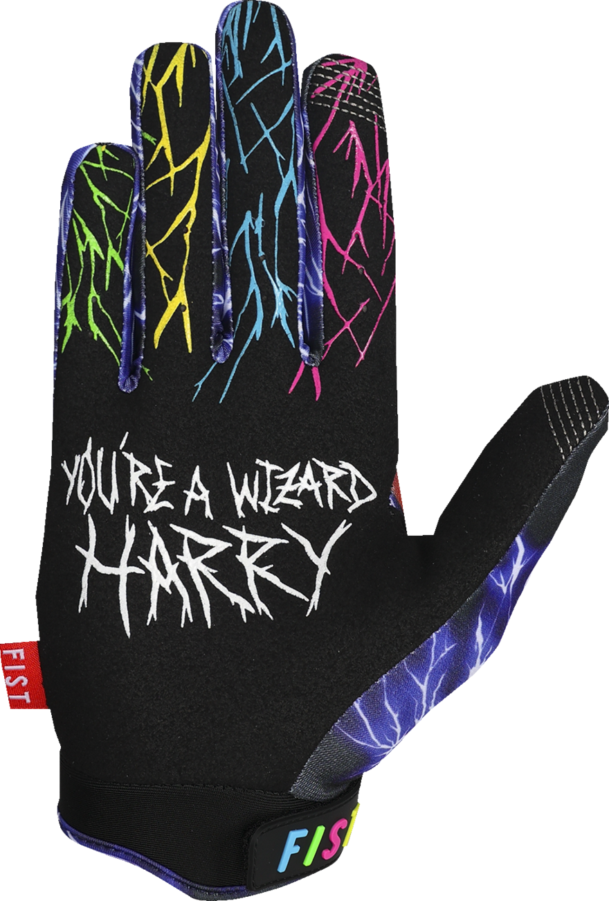 FIST Handwear Youth Strapped Harry Bink Red Label Emoji Gloves, medium size, featuring red and black design with strap details