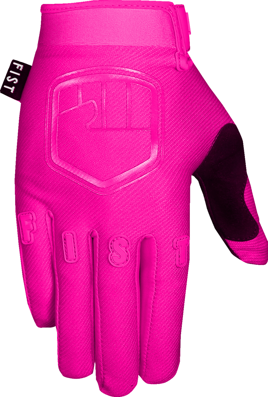 Pink FIST Handwear Stocker Gloves with straps, small size, designed for hand protection and support during sports or training.