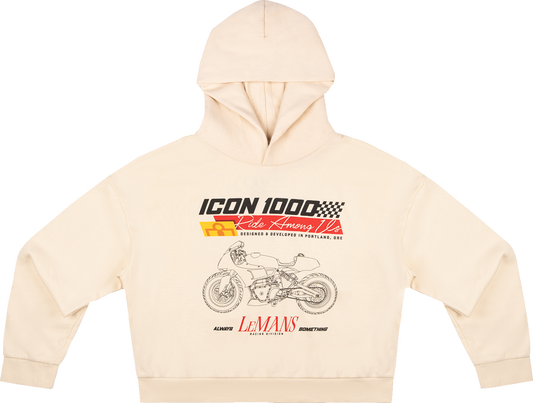 ICON Women's Always Something hoodie in ivory, 2XL, featuring a comfortable fit and casual style.