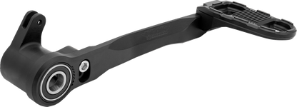 Black DRAG SPECIALTIES adjustable motorcycle brake pedal with textured surface and mounting hardware for easy installation.