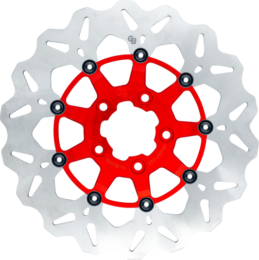 GBRAKES Rear Brake Rotor GBDU021 - Red High-Performance Disc for Enhanced Stopping Power