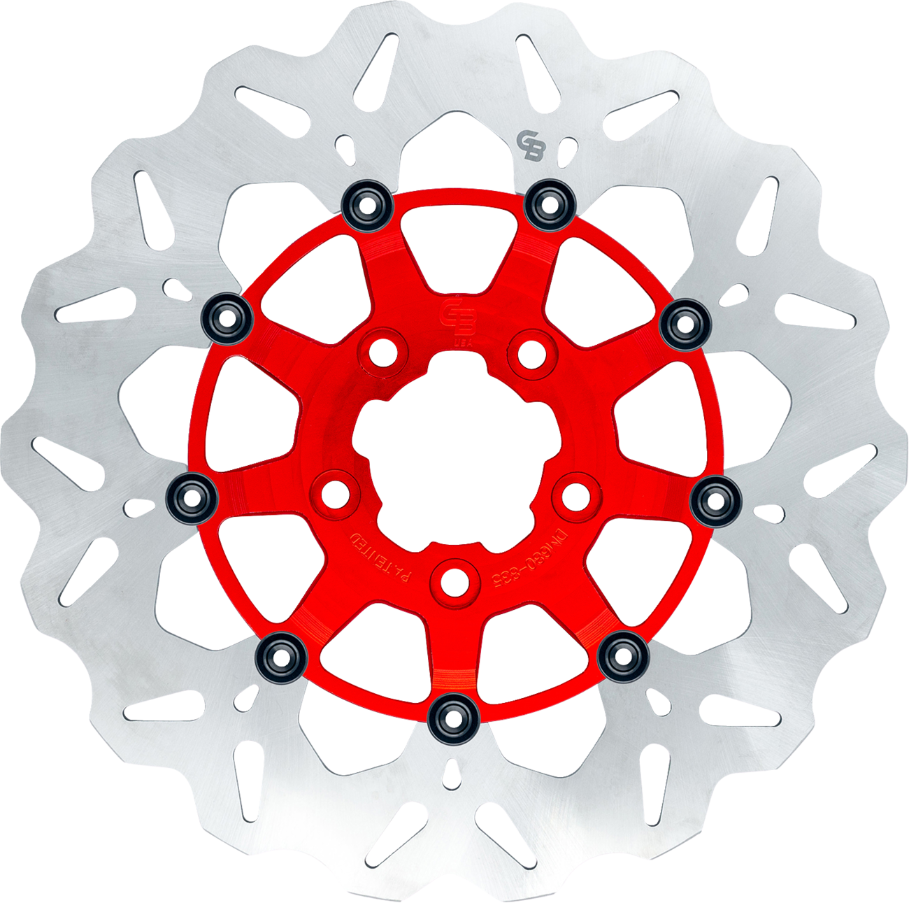 GBRAKES Front Red Brake Rotor GBDU023 - High-Performance Disc with Full Floating Design