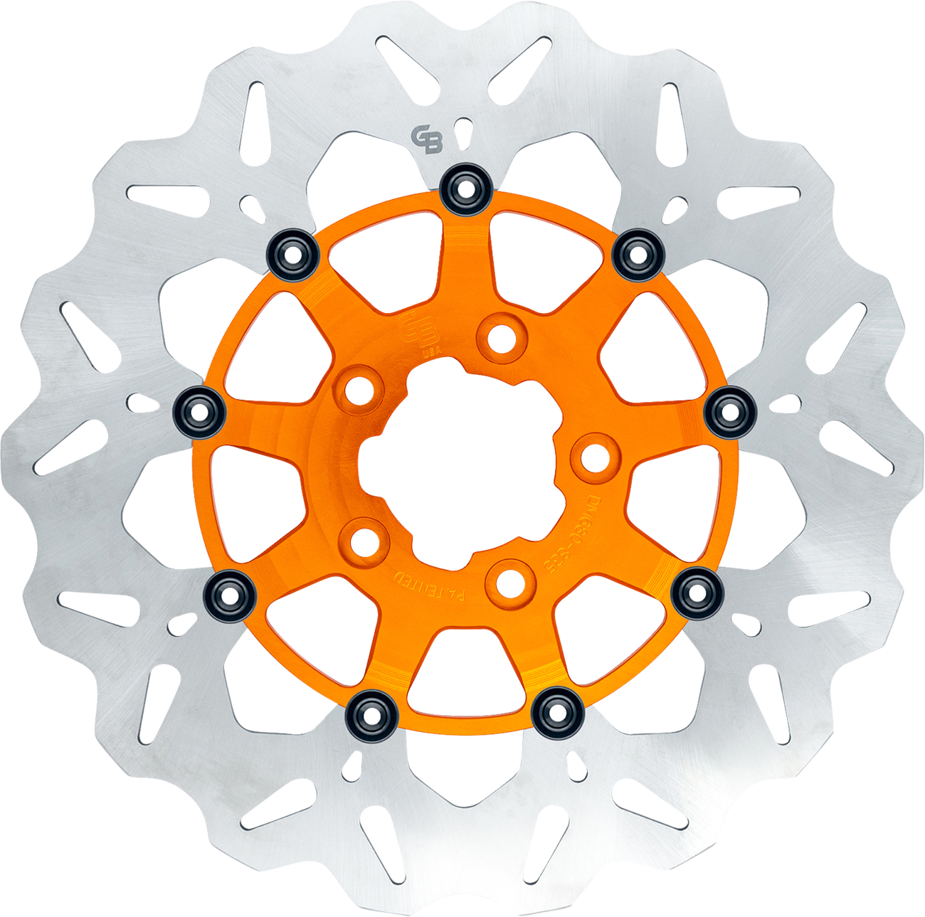 GBRAKES Rear Brake Rotor GBDU022 - High-Performance Orange Finish