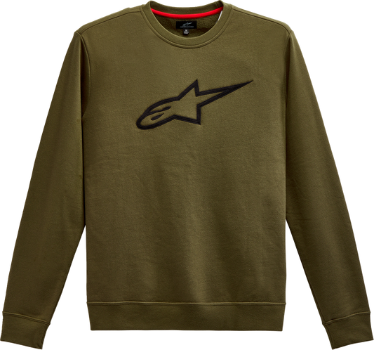 ALPINESTARS Ageless Crew Fleece - Military/Black - 2XL 12125132269102X - Howling Moto