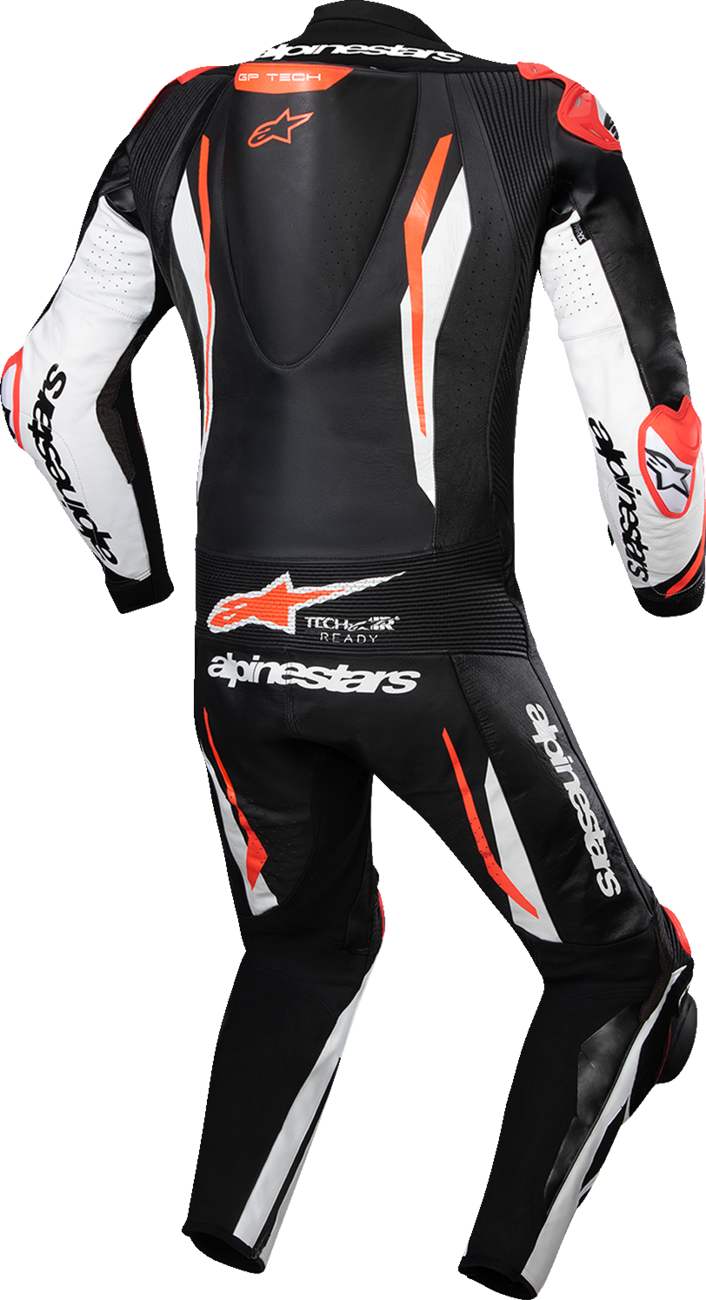 ALPINESTARS, Alpinestars GP Tech v5 1-Piece Leather Suit – Black/White/Red Fluo, US 40 / EU 50