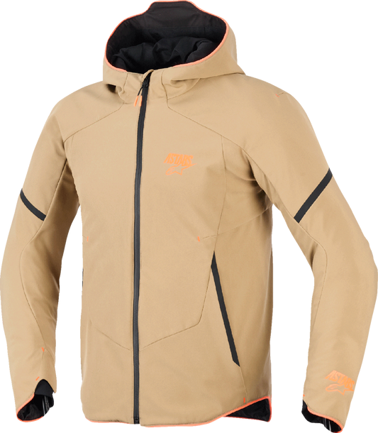 Alpinestars Aeroshell waterproof softshell jacket in 3XL, designed for riding and casual wear, shown in black with a sporty fit.