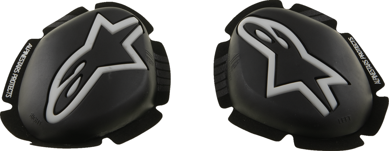 ALPINESTARS, Alpinestars GP Plus Knee Sliders - Black/White (Part Number 6400226-12)