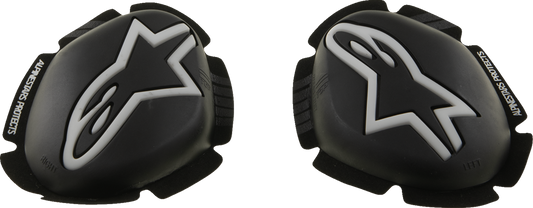 ALPINESTARS, Alpinestars GP Plus Knee Sliders - Black/White (Part Number 6400226-12)