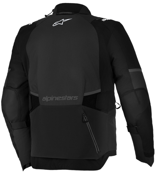 Alpinestars Andes v4 Drystar® Black motorcycle jacket in size large with waterproof fabric and protective features.