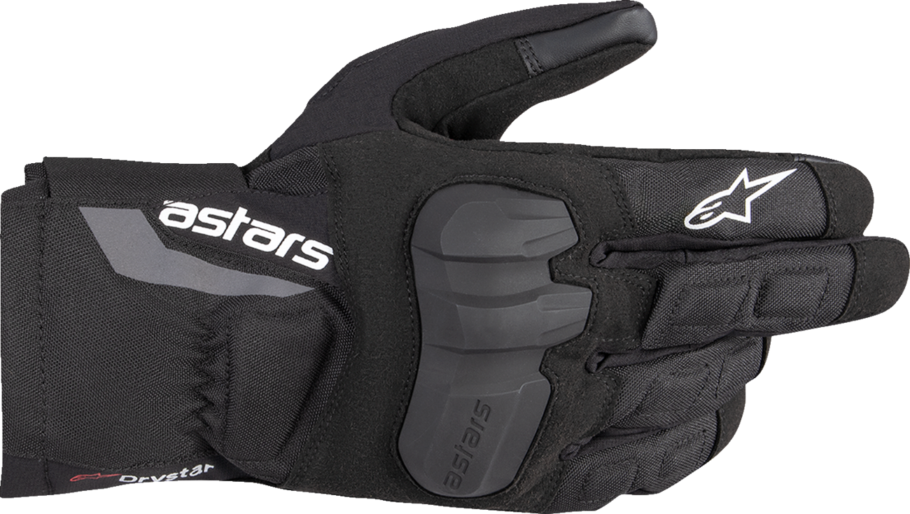 Alpinestars XT-3 Drystar® insulated motorcycle gloves in black, size 3XL, with protective knuckles and adjustable wrist straps.