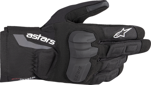 Alpinestars XT-3 Drystar® insulated motorcycle gloves in black, size 3XL, with protective knuckles and adjustable wrist straps.