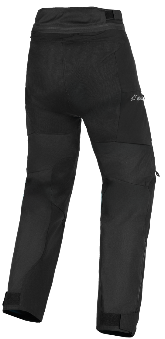 Alpinestars Andes v4 Drystar® motorcycle pants in black, large size, featuring protective armor and durable waterproof fabric.