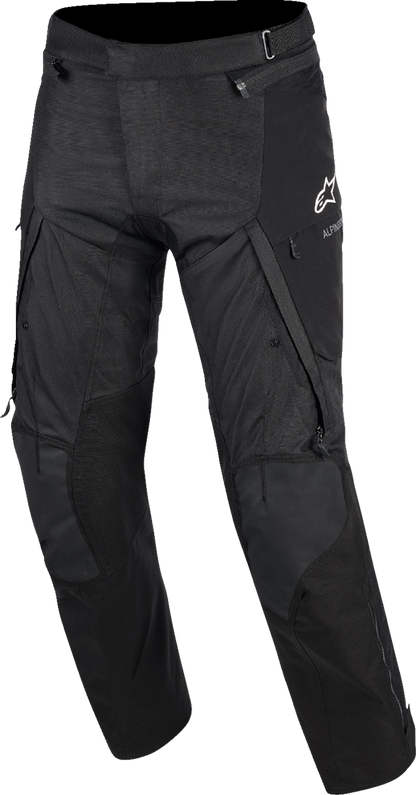 Alpinestars Andes v4 Drystar® motorcycle riding pants in black, size XL, featuring durable fabric and protective gear for riding.