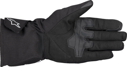 Alpinestars WT-1 Drystar® insulated riding gloves in black, size medium, showing the gloves with textured grip and padded design.