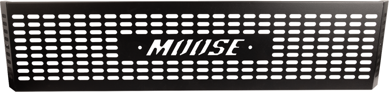 MOOSE OFFROAD tailgate extension for Can-Am Defender shown attached, made of durable metal with a rugged finish.