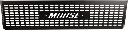 MOOSE OFFROAD tailgate extension for Can-Am Defender shown attached, made of durable metal with a rugged finish.
